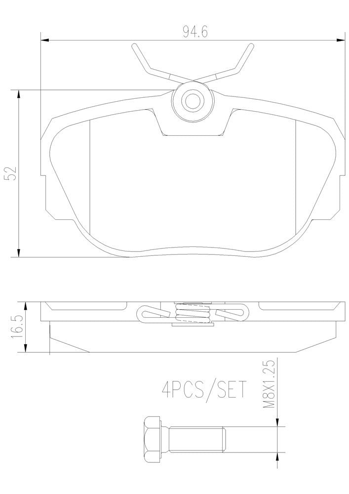 brembo disc brake pad set  frsport p06010n