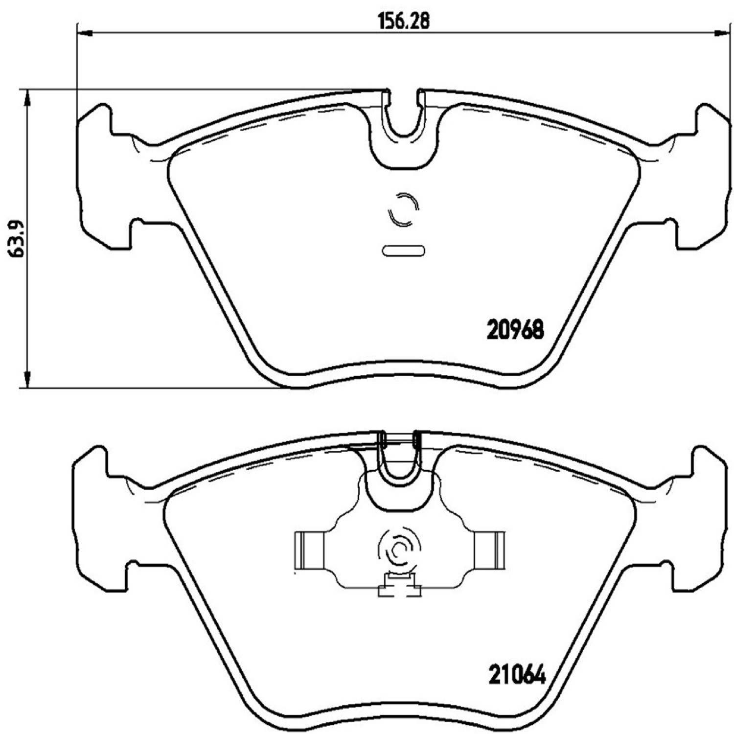 brembo disc brake pad set  frsport p06012