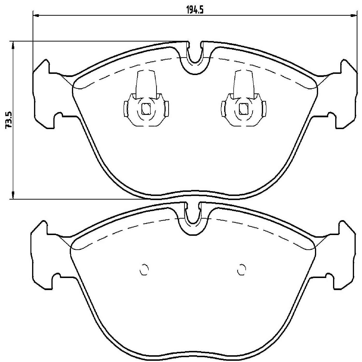 brembo disc brake pad set  frsport p06019