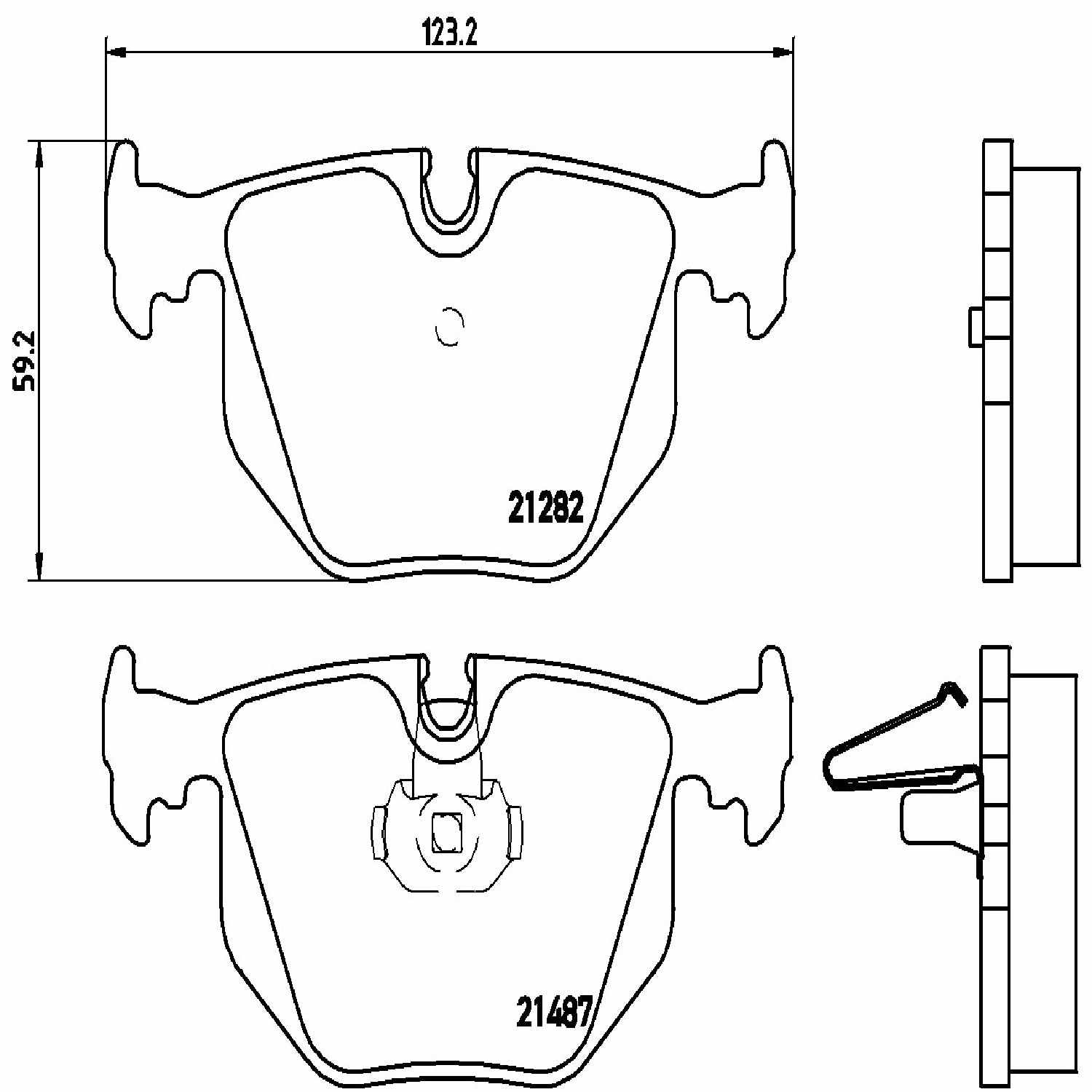 brembo disc brake pad set  frsport p06020