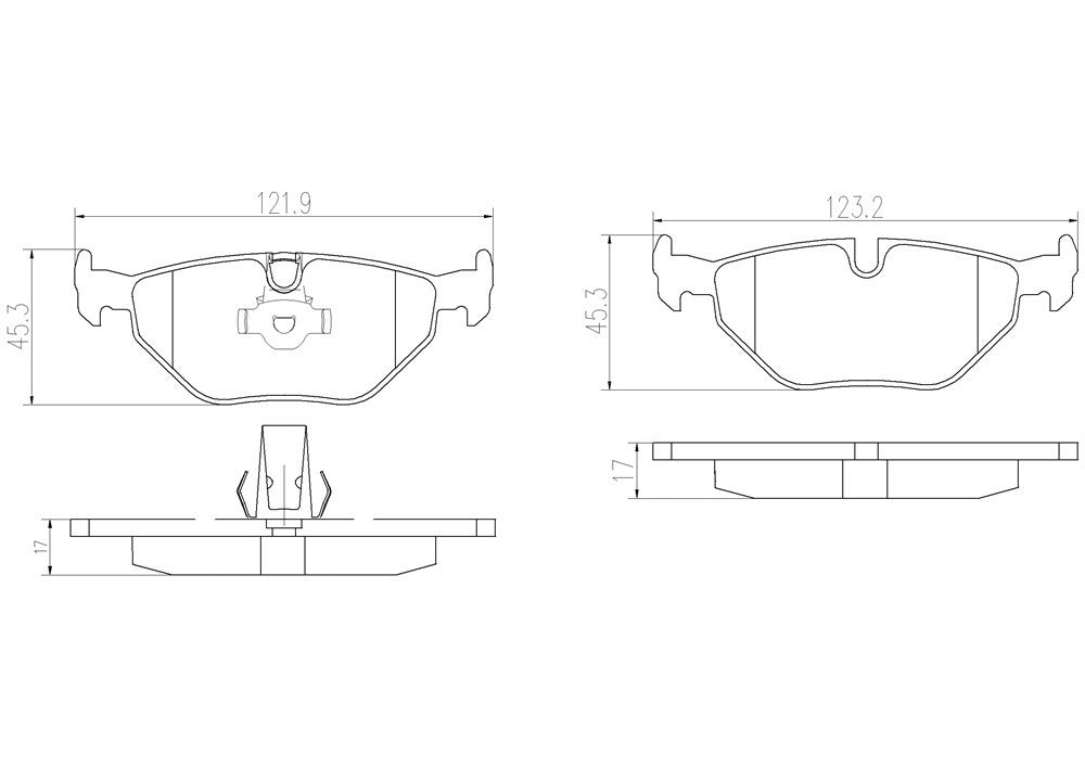 brembo disc brake pad set  frsport p06023n