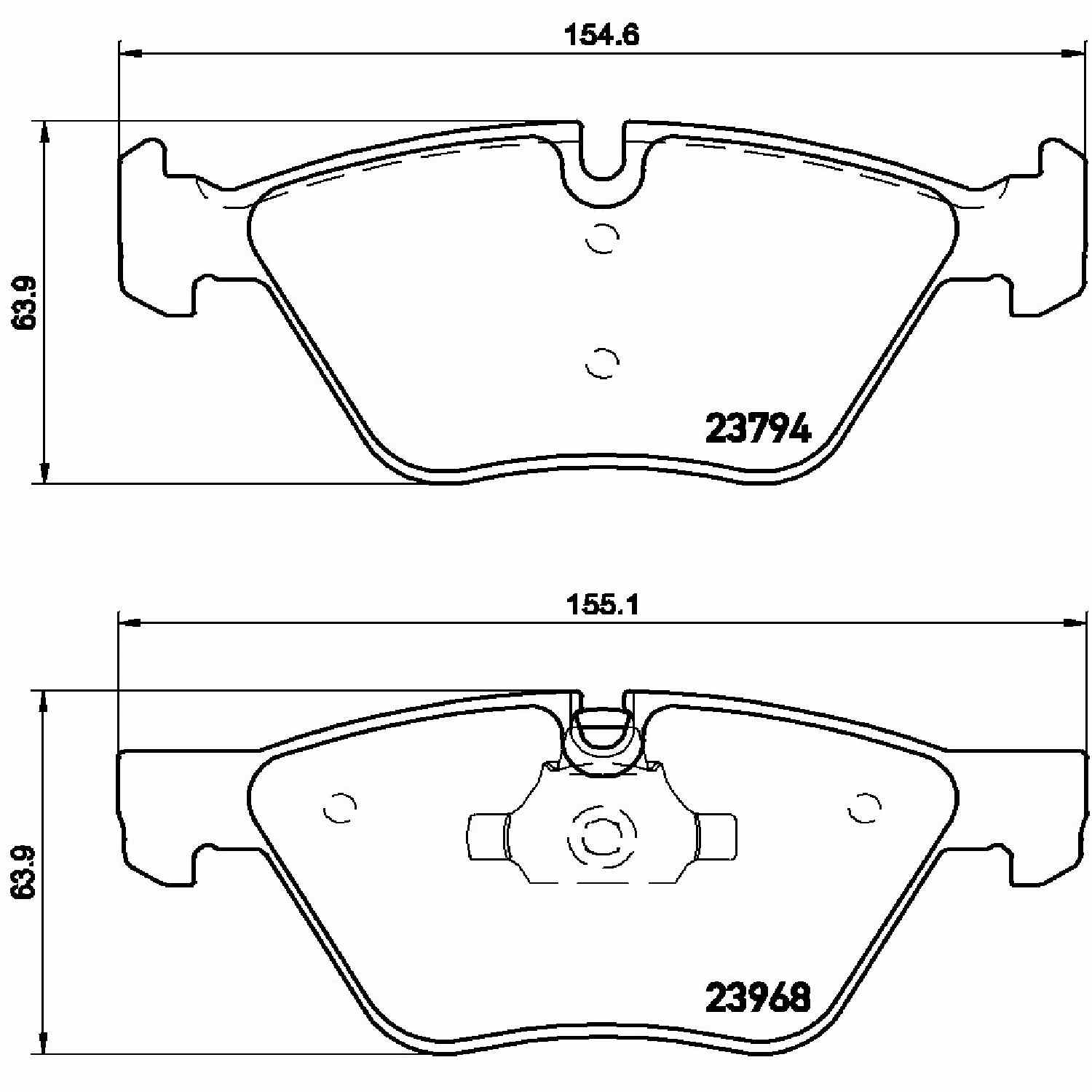 brembo disc brake pad set  frsport p06036