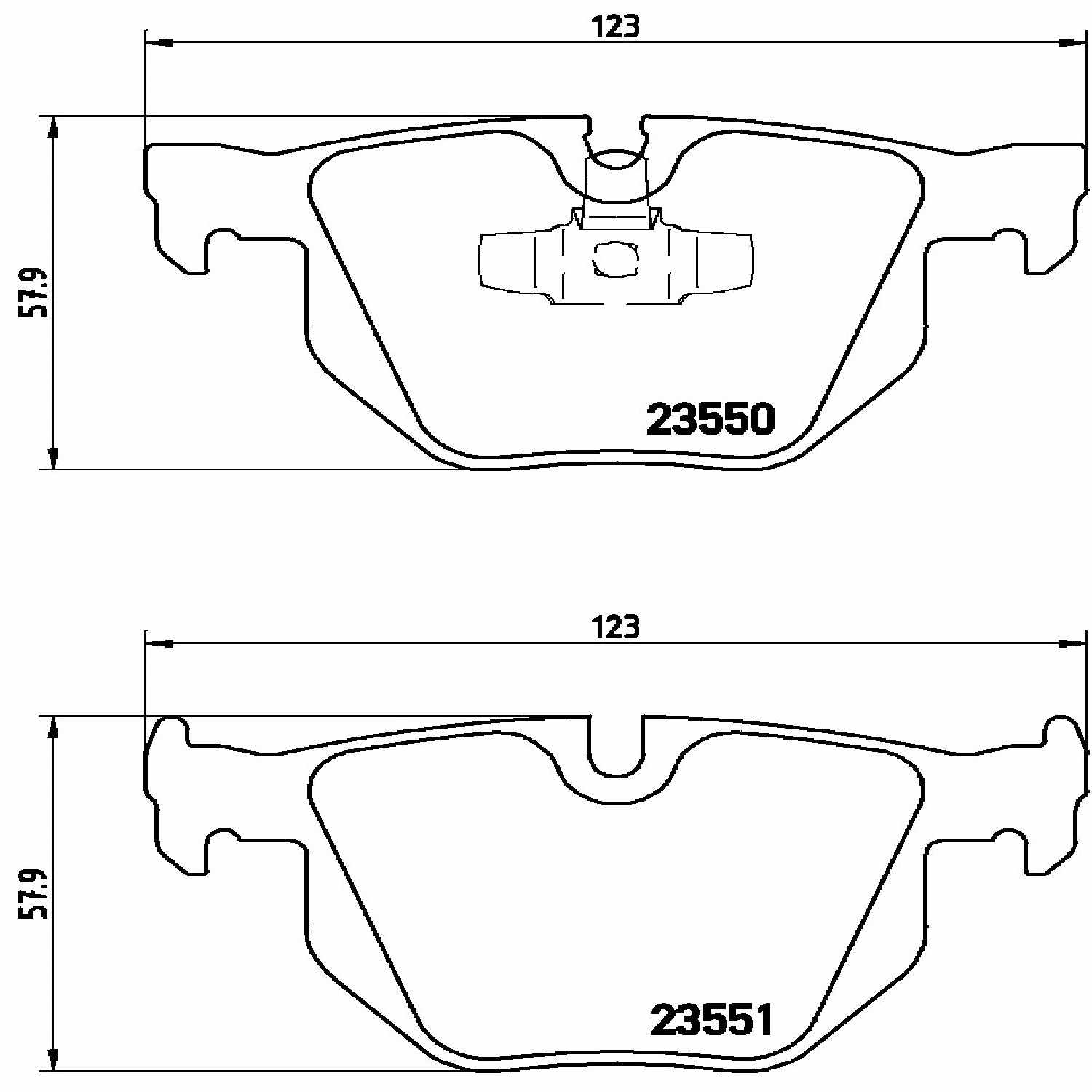 brembo disc brake pad set  frsport p06039