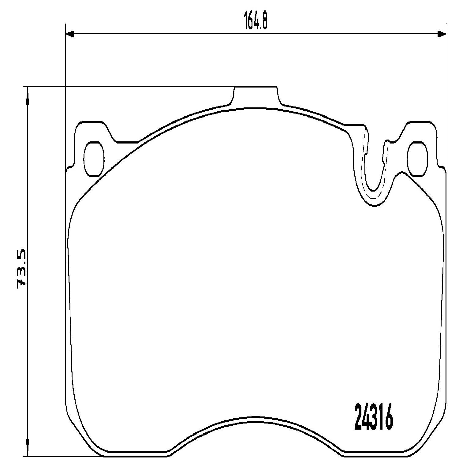 brembo disc brake pad set  frsport p06041