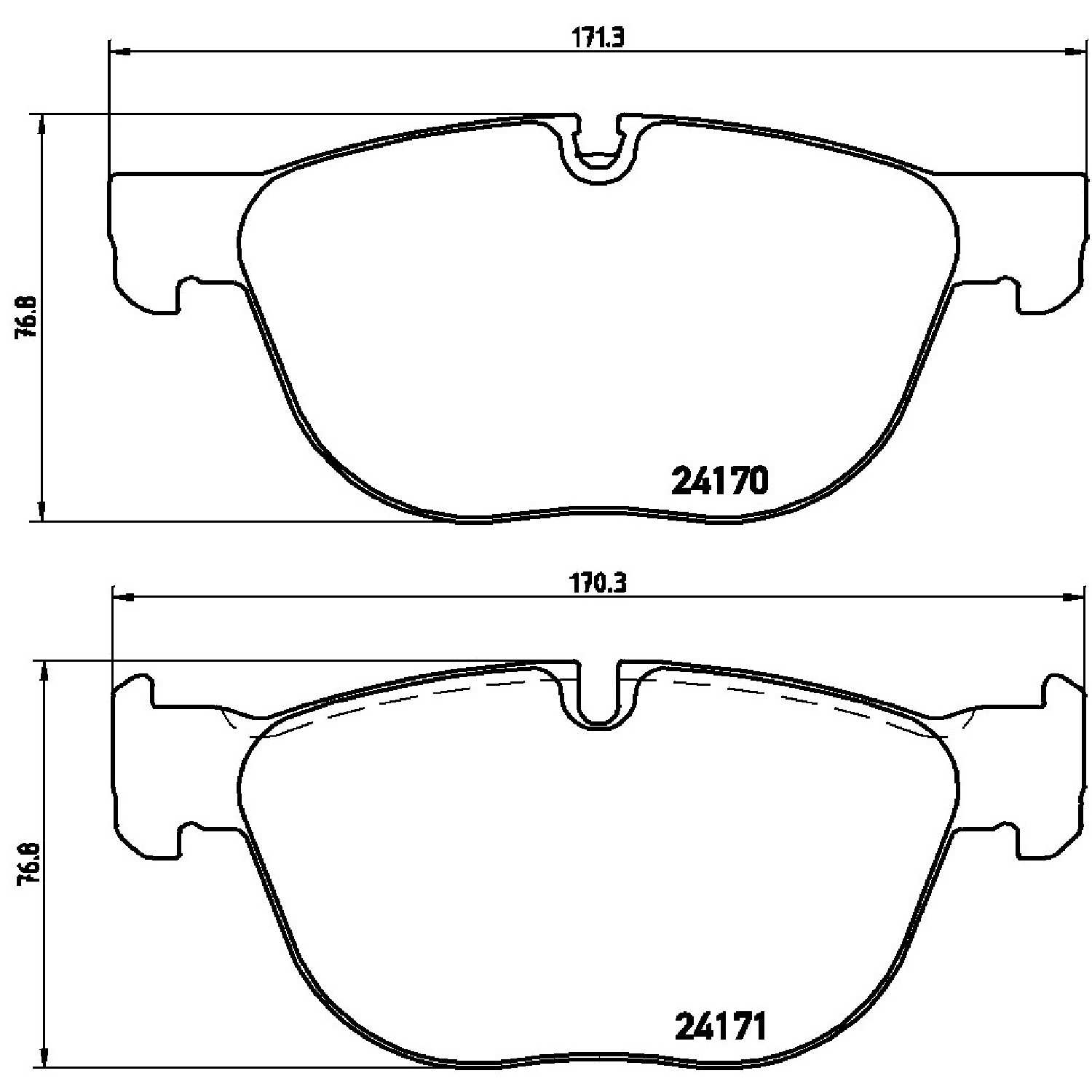 brembo disc brake pad set  frsport p06049