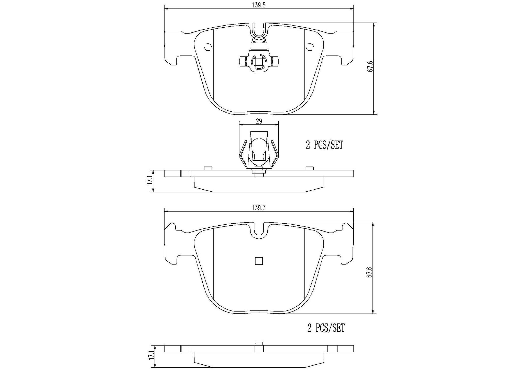 brembo disc brake pad set  frsport p06050n