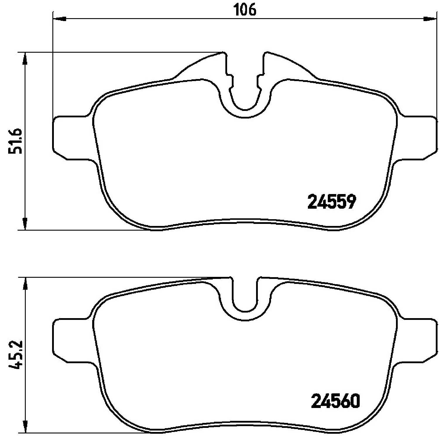 brembo disc brake pad set  frsport p06062