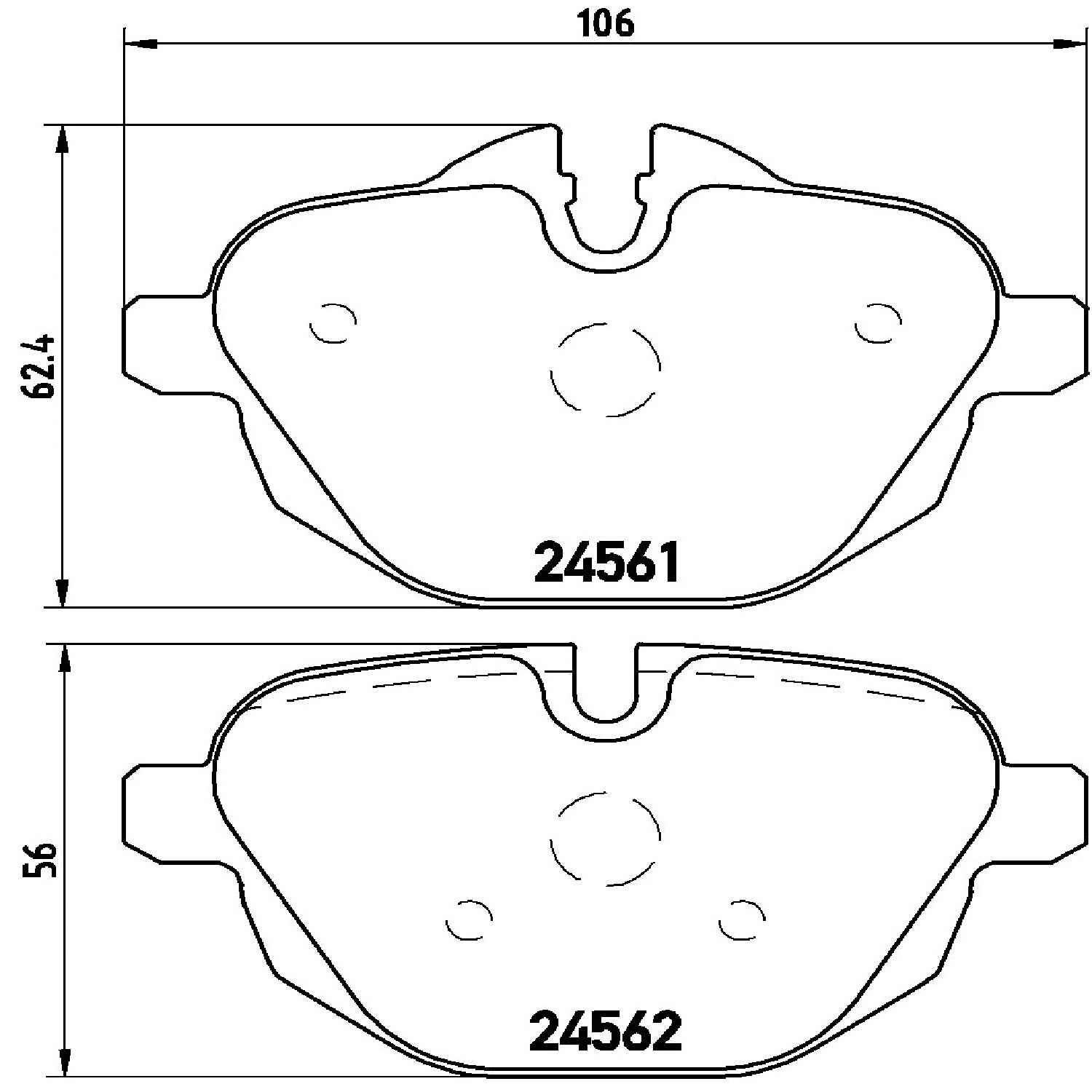 brembo disc brake pad set  frsport p06064