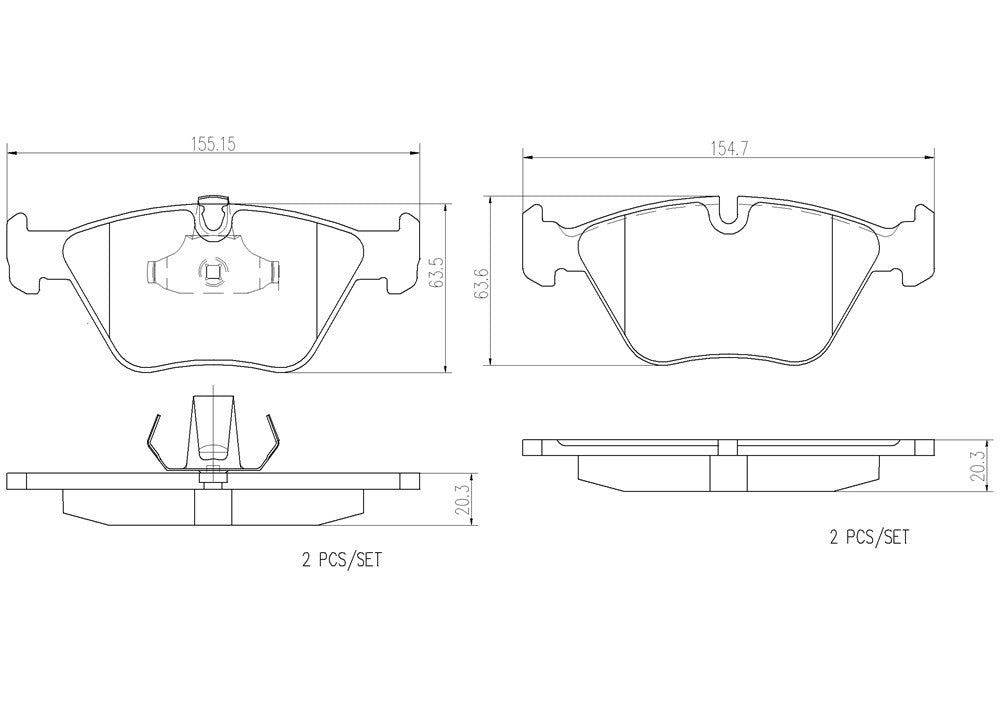 brembo disc brake pad set  frsport p06065n