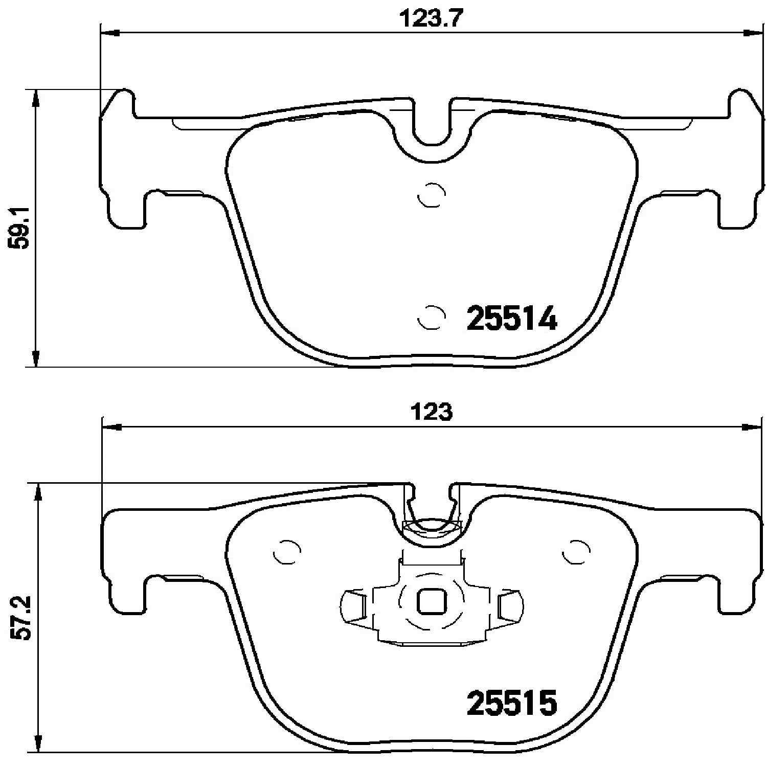 brembo disc brake pad set  frsport p06072