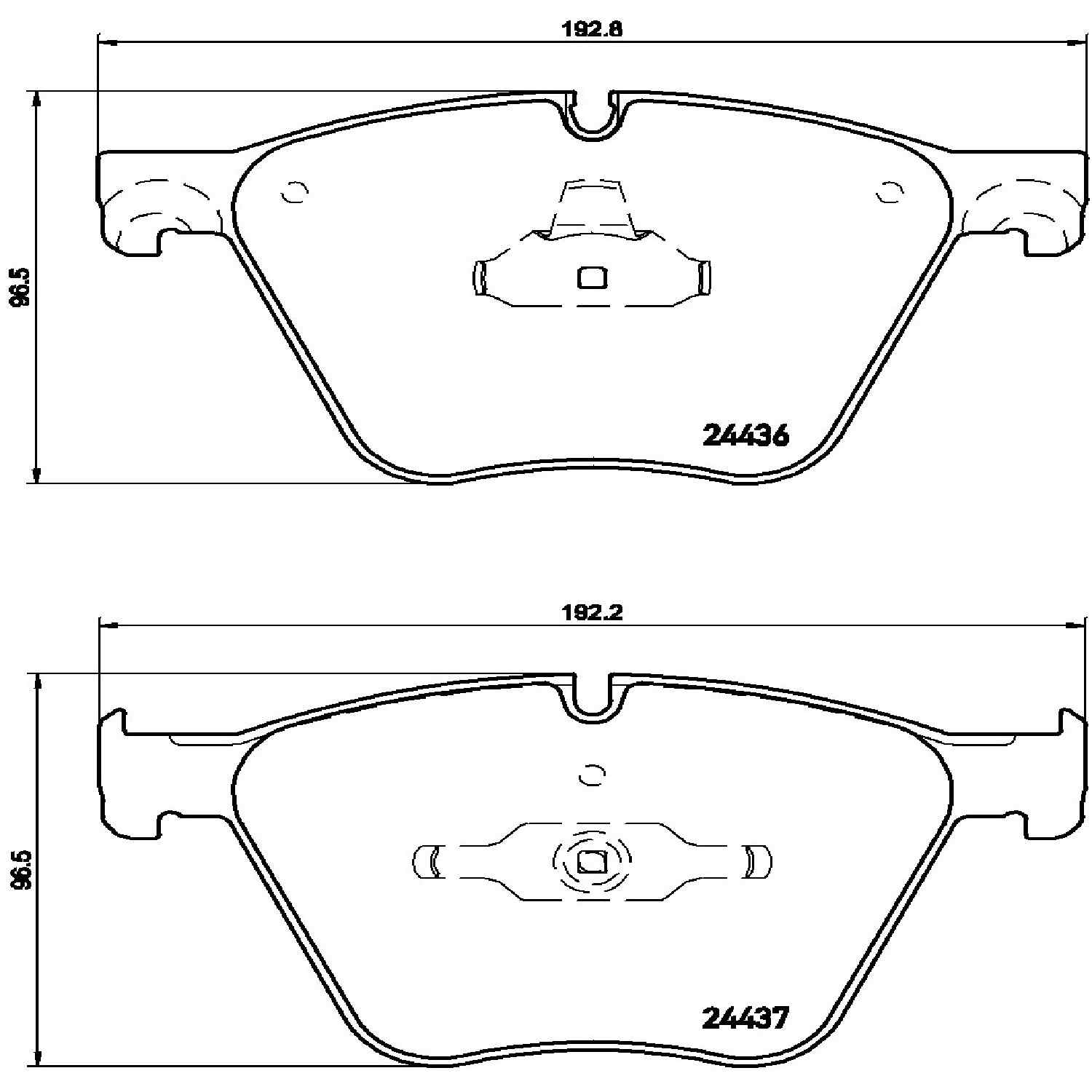 brembo disc brake pad set  frsport p06073