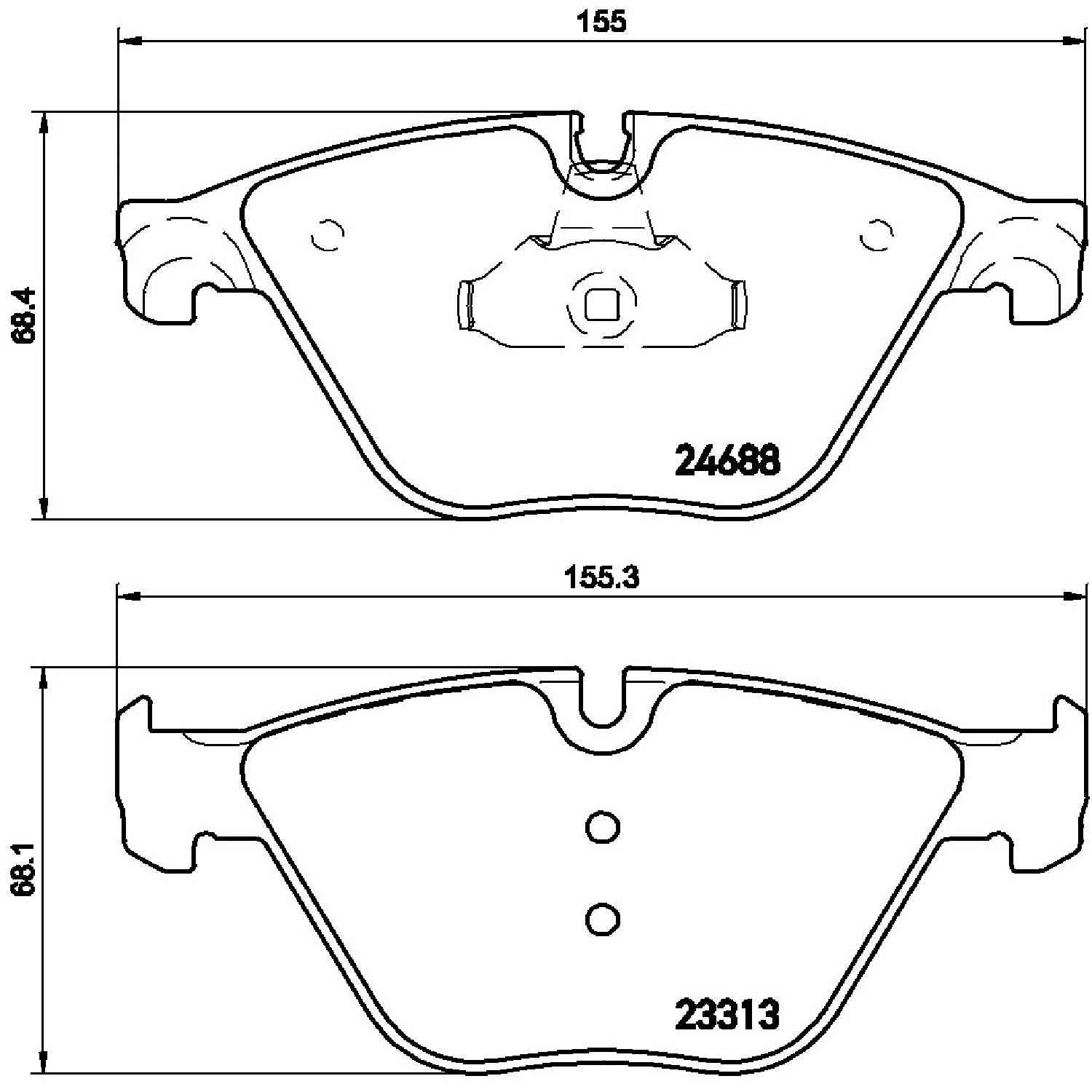 brembo disc brake pad set  frsport p06074