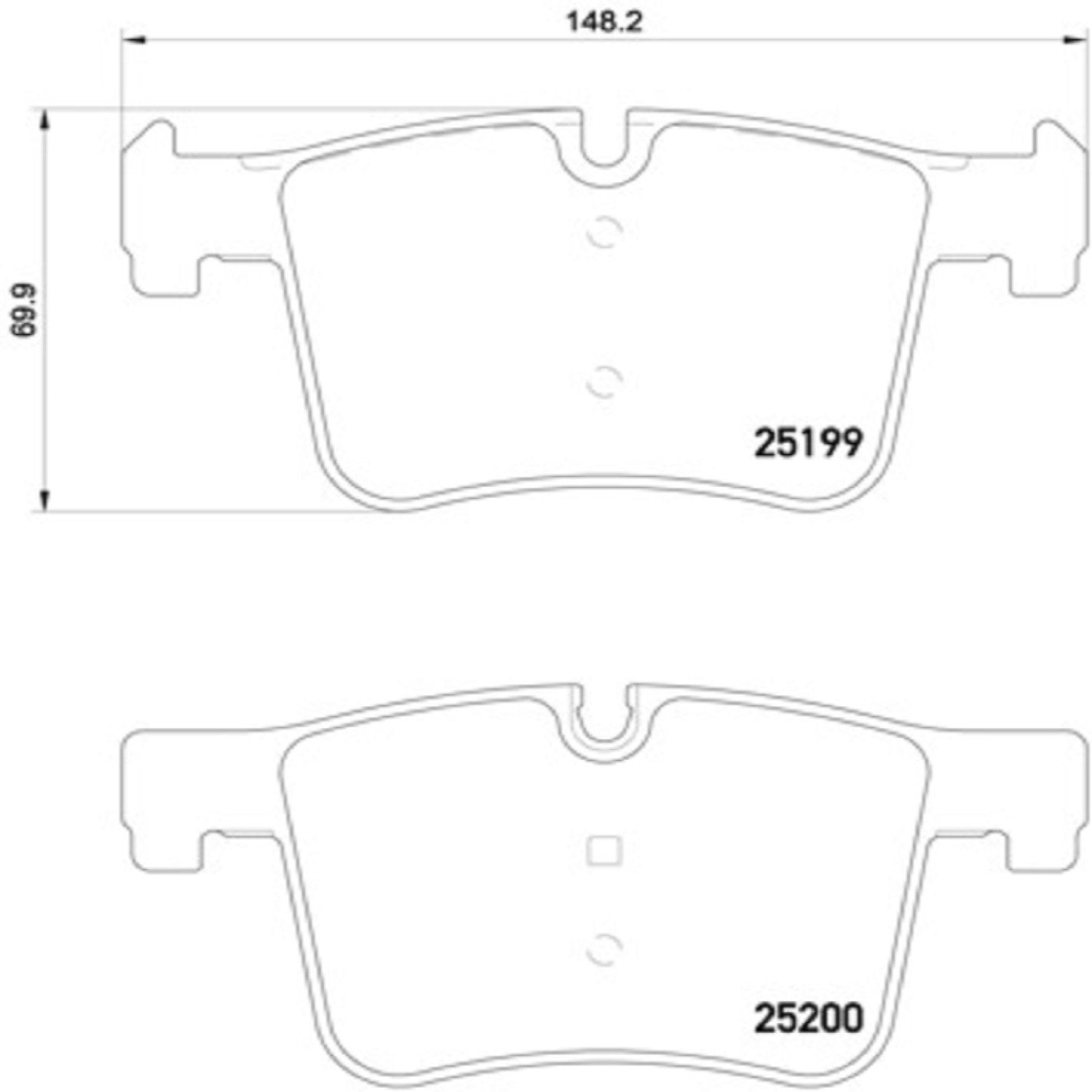 brembo disc brake pad set  frsport p06075