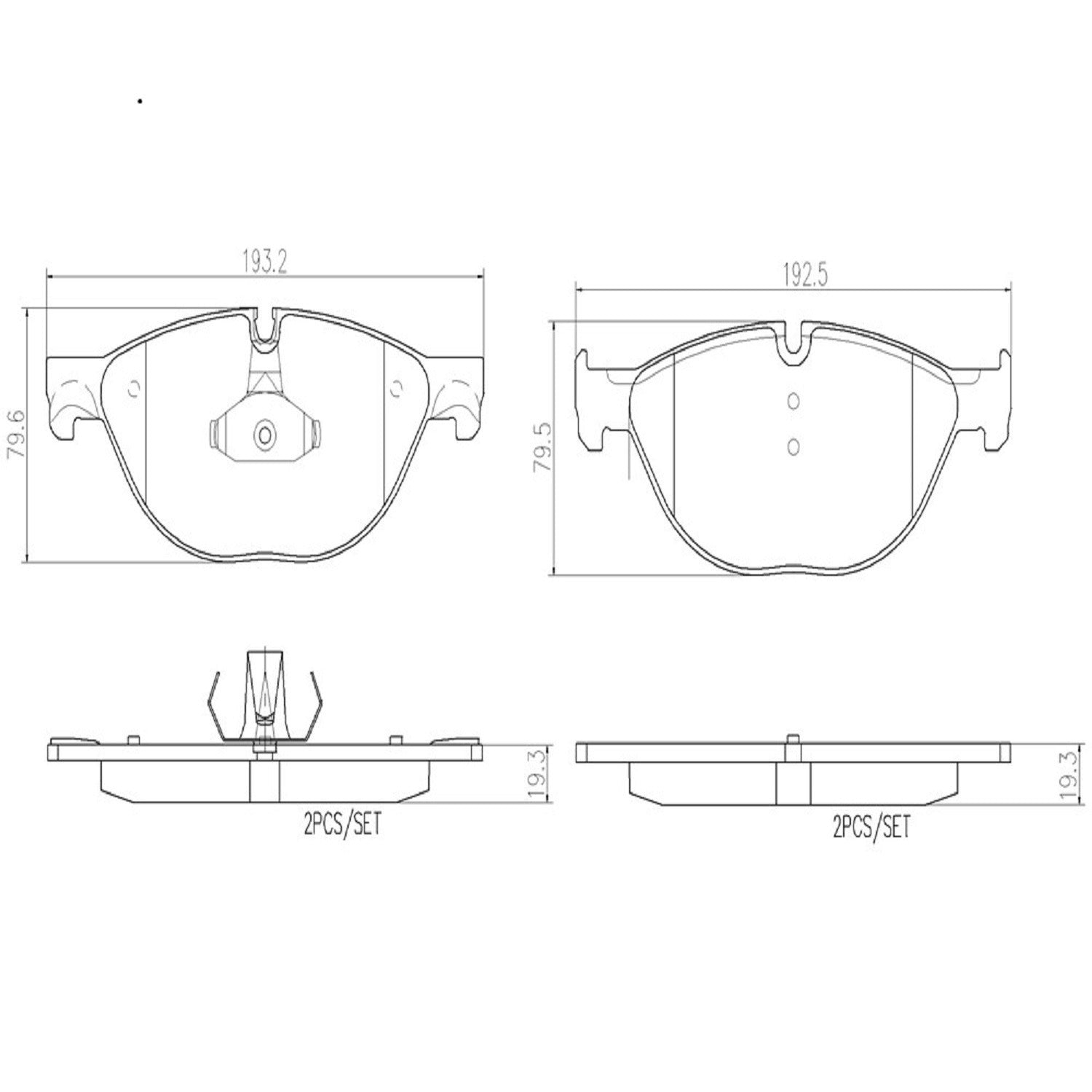 brembo disc brake pad set  frsport p06076n