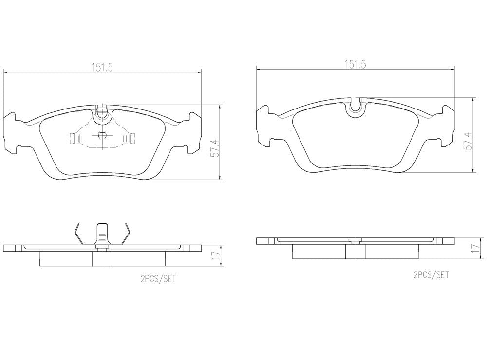 brembo disc brake pad set  frsport p06089n