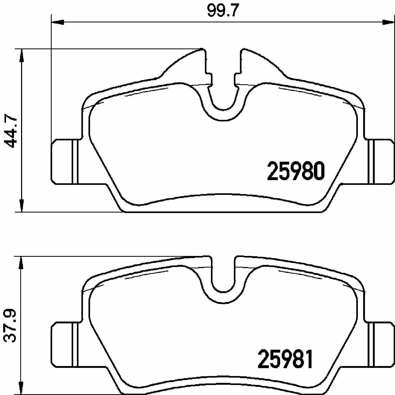 brembo disc brake pad set  frsport p06090