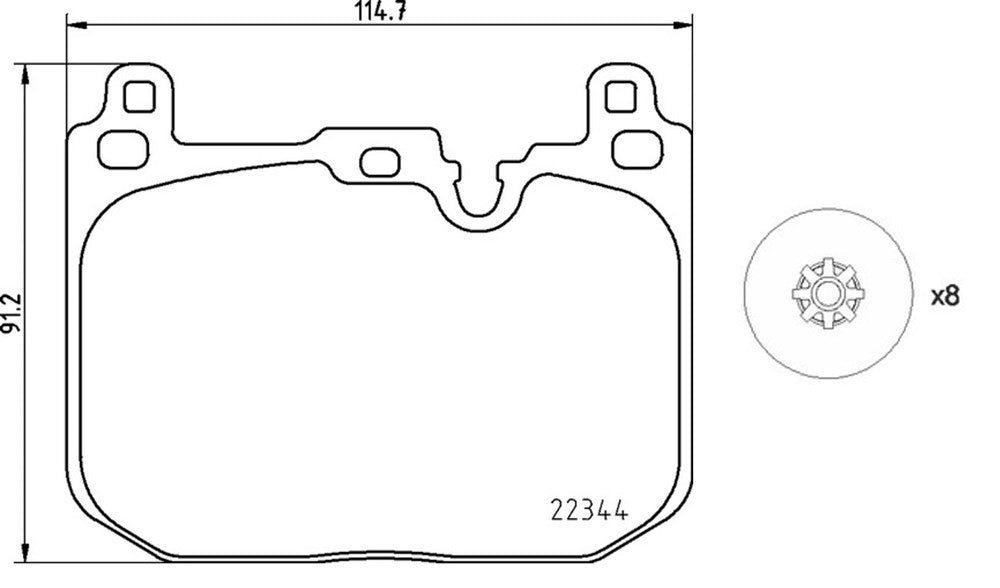 brembo disc brake pad set  frsport p06097n