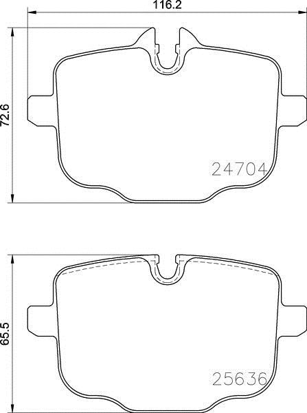 brembo disc brake pad set  frsport p06101n