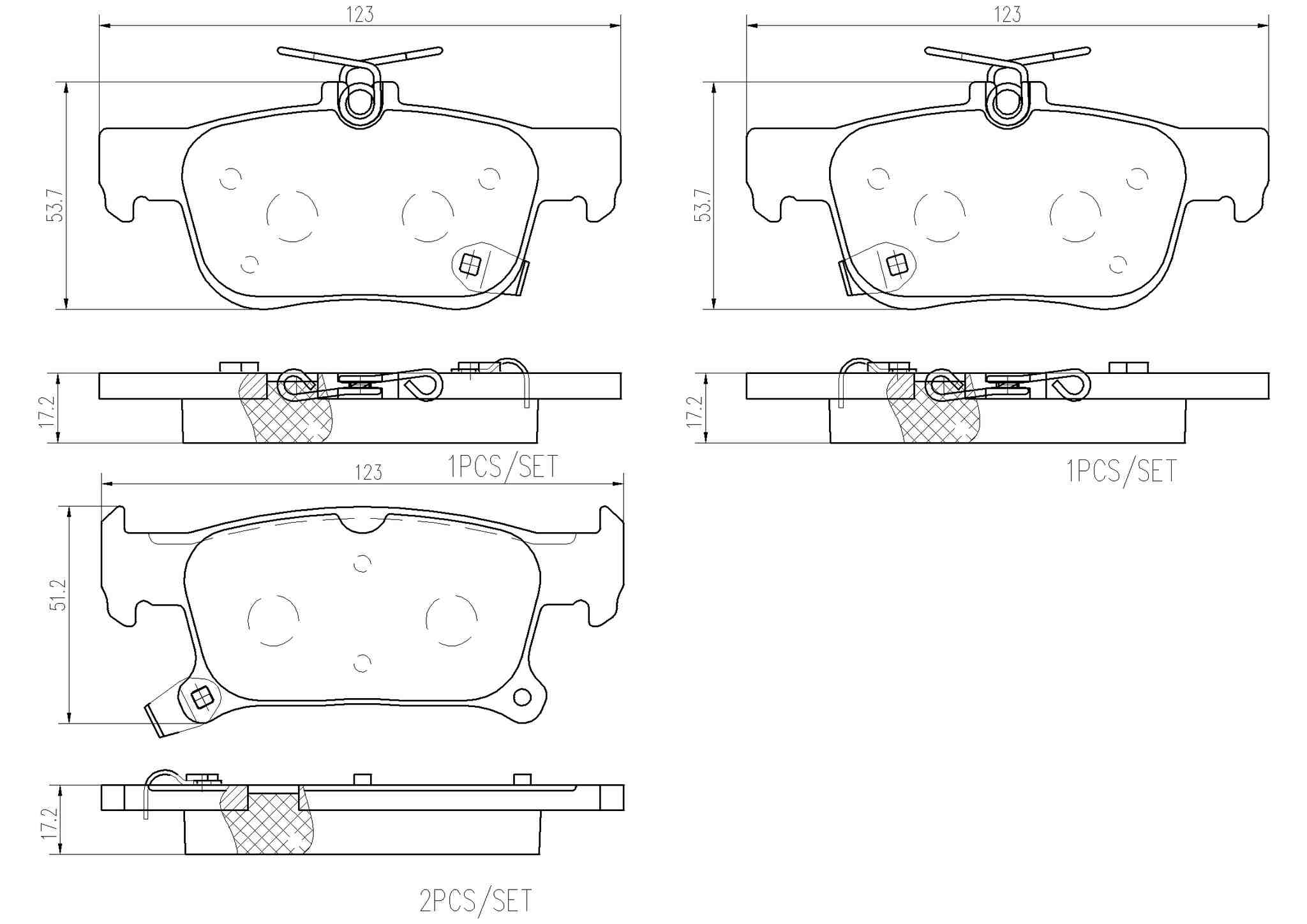 brembo disc brake pad set  frsport p07009n