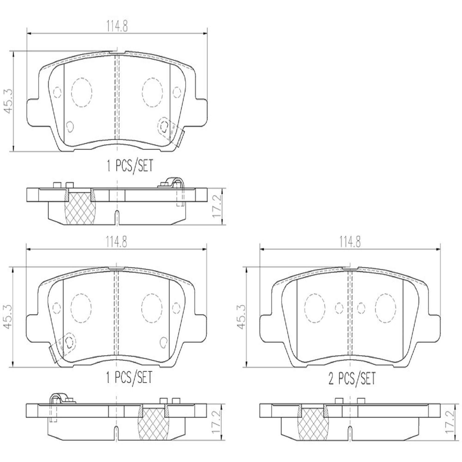 brembo disc brake pad set  frsport p09023n