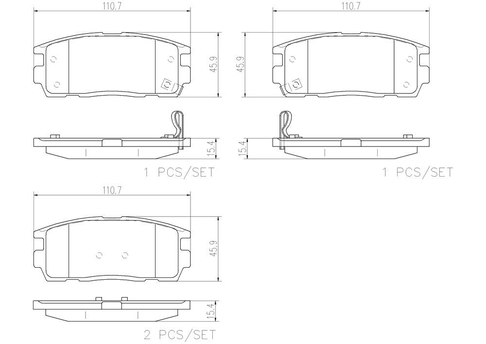 brembo disc brake pad set  frsport p10004n