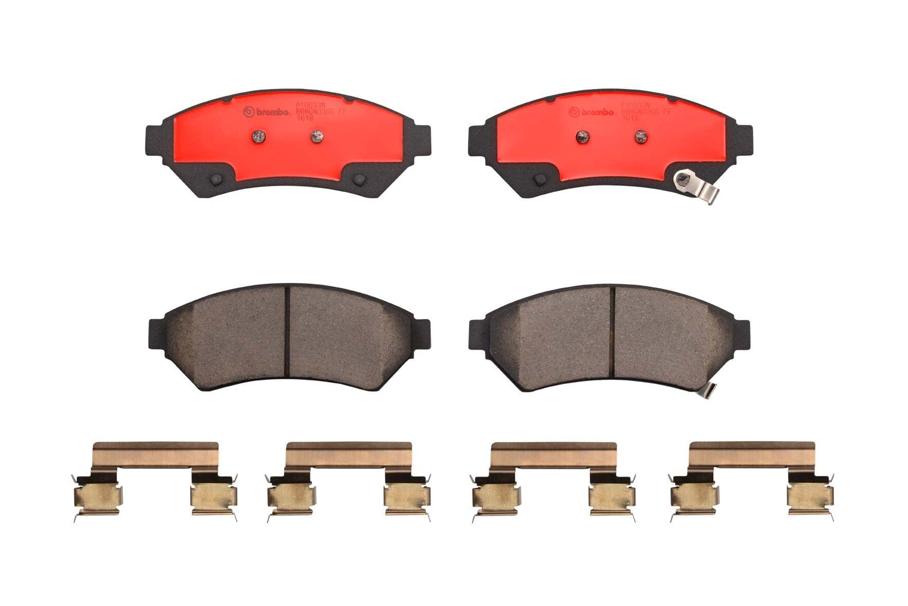 Brembo Disc Brake Pad Set  top view frsport P10033N