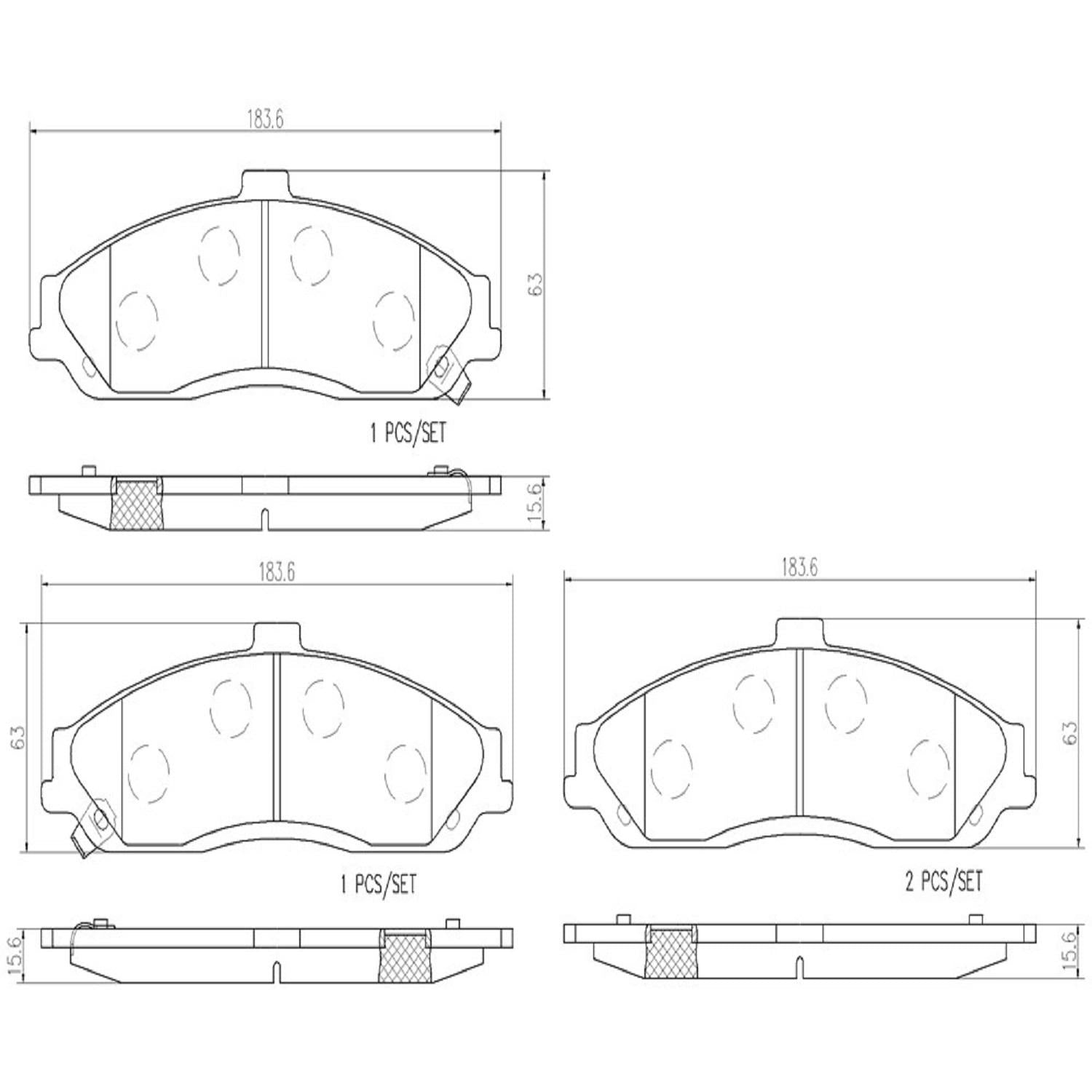 brembo disc brake pad set  frsport p10052n