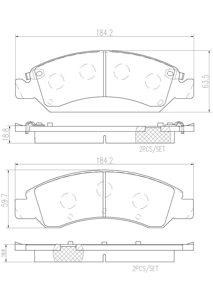 brembo disc brake pad set  frsport p10065n