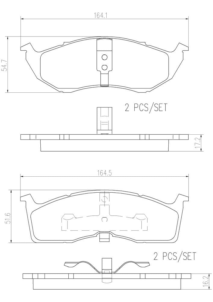 brembo disc brake pad set  frsport p11038n