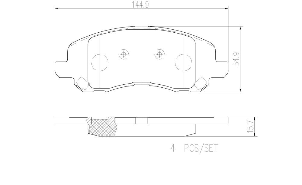 brembo disc brake pad set  frsport p18001n