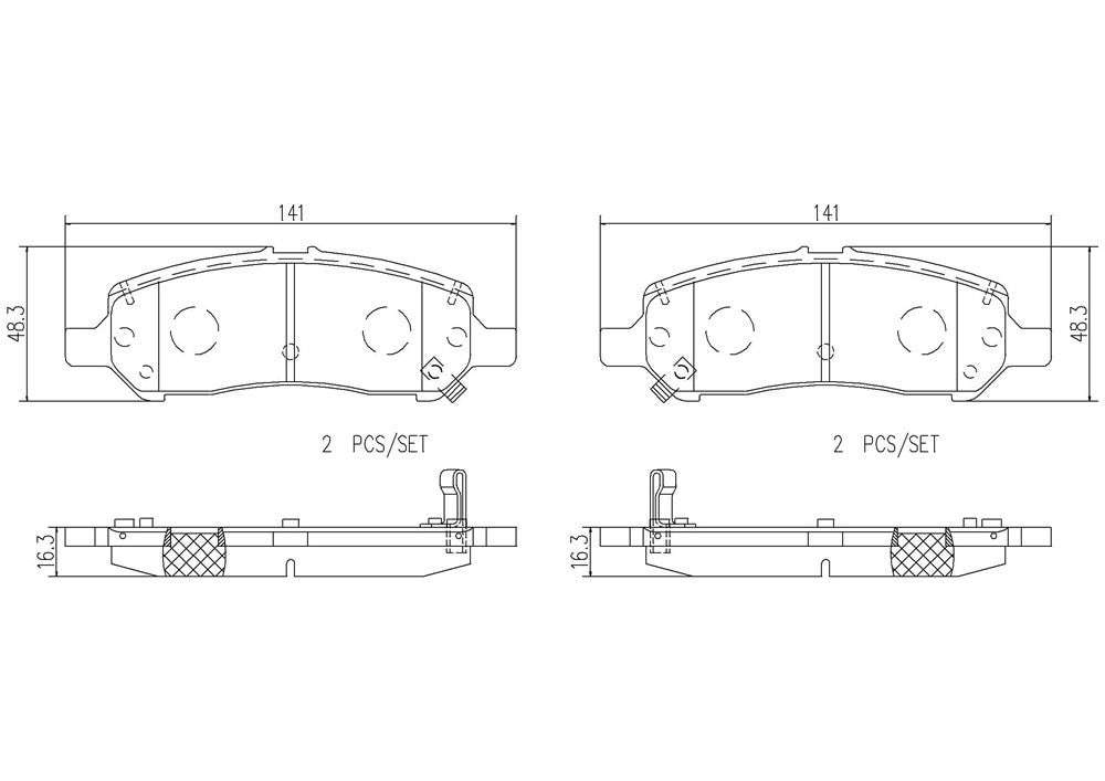 brembo disc brake pad set  frsport p18031n