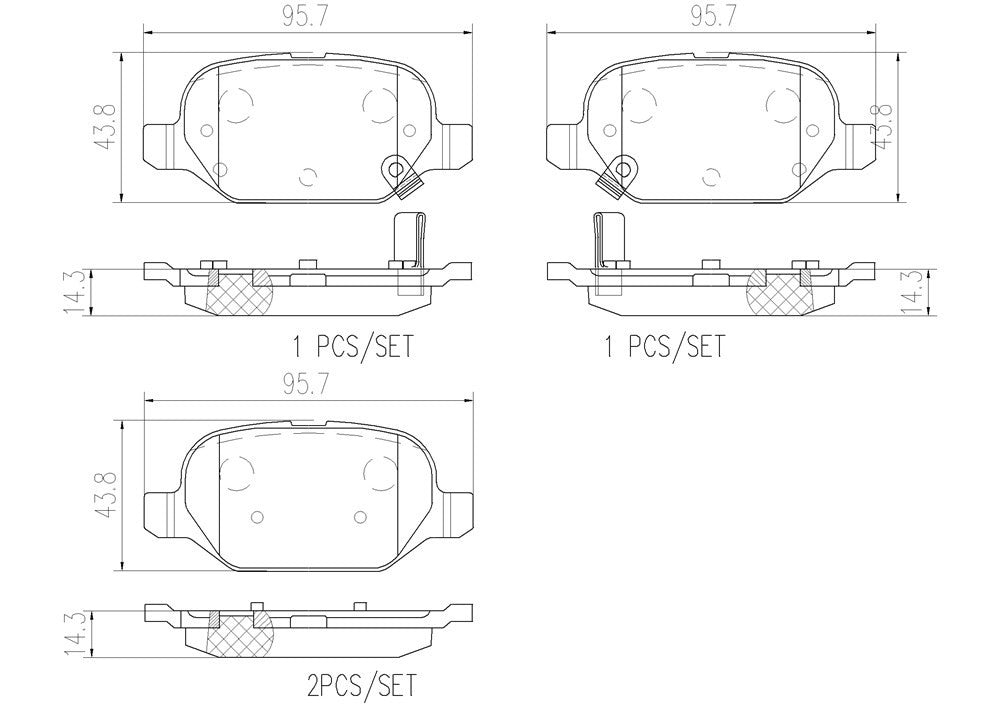 brembo disc brake pad set  frsport p23151n