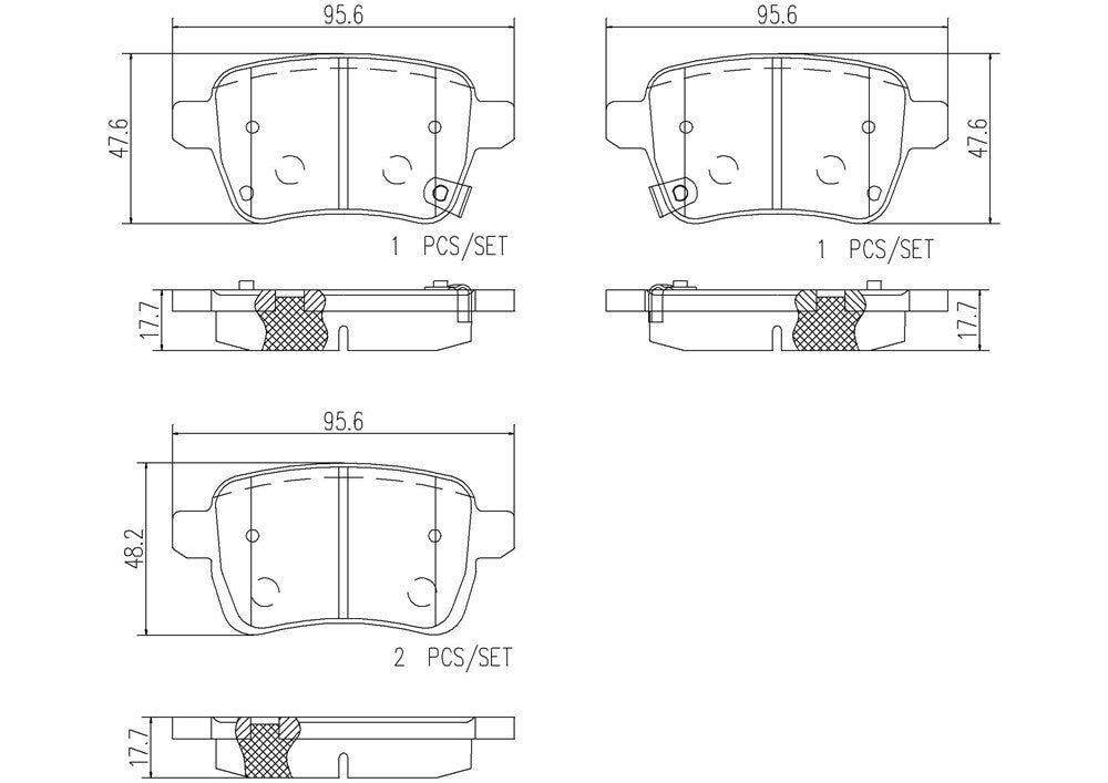 brembo disc brake pad set  frsport p23156n