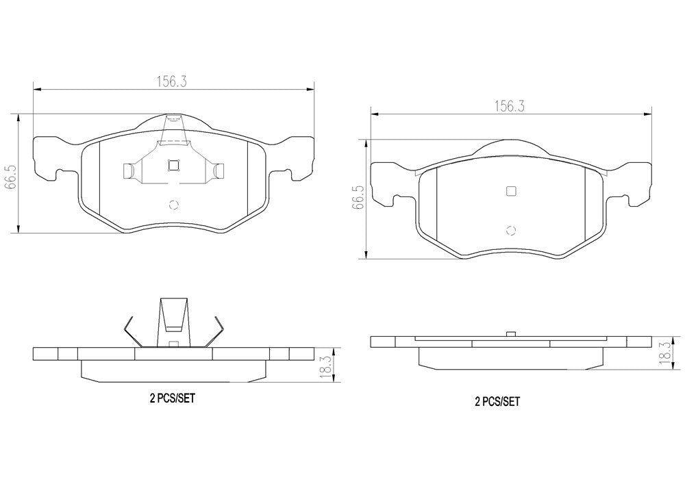 brembo disc brake pad set  frsport p24056n