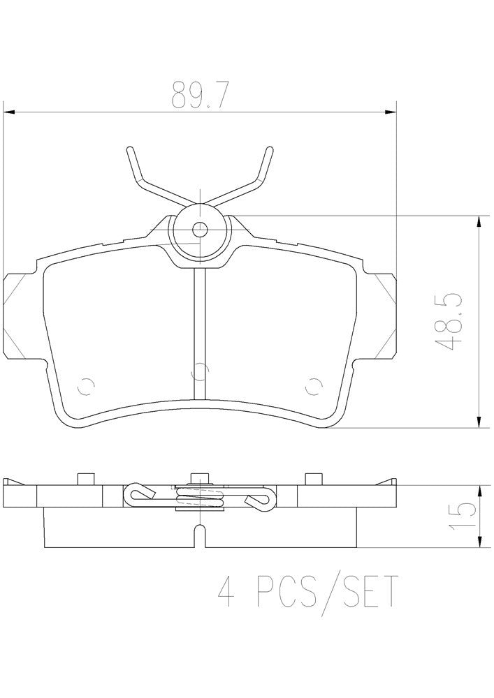 brembo disc brake pad set  frsport p24155n