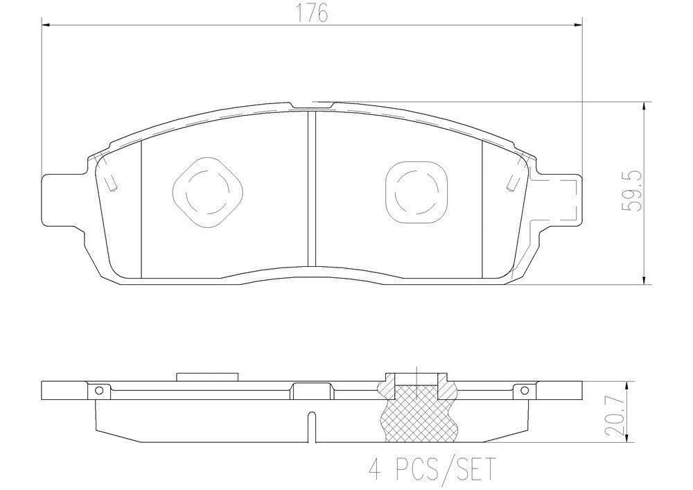 brembo disc brake pad set  frsport p24167n