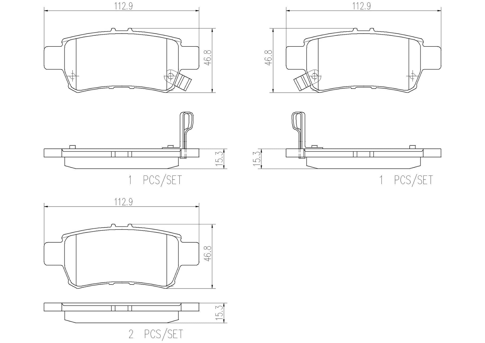 brembo disc brake pad set  frsport p28062n