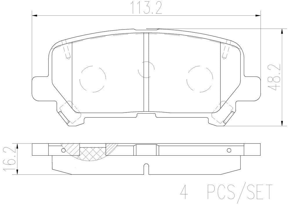 brembo disc brake pad set  frsport p28083n