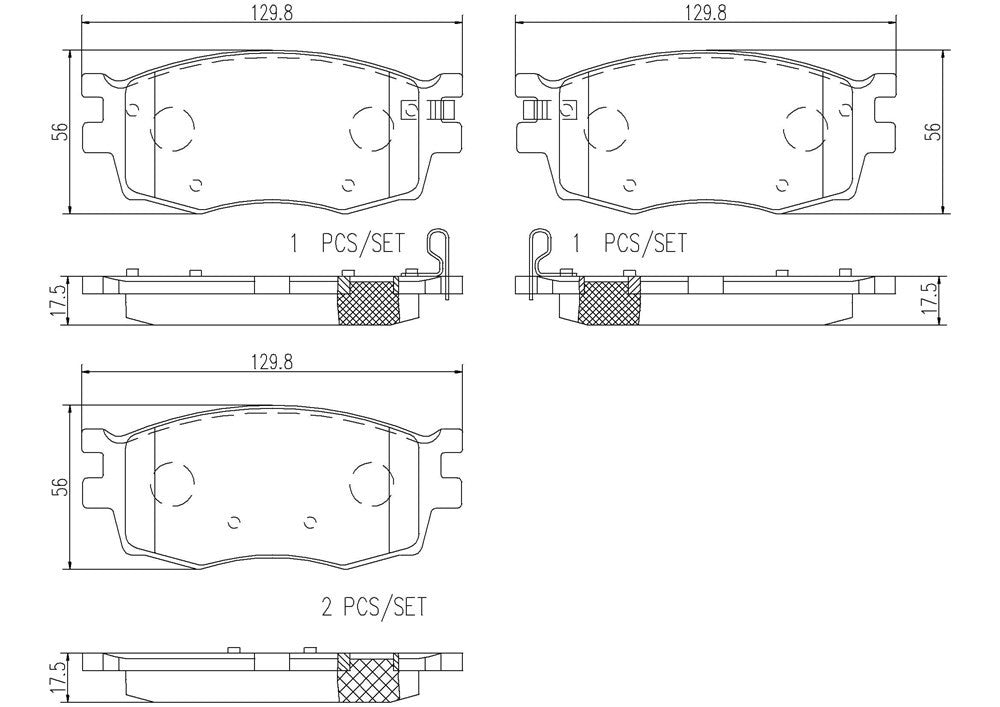 brembo disc brake pad set  frsport p30026n