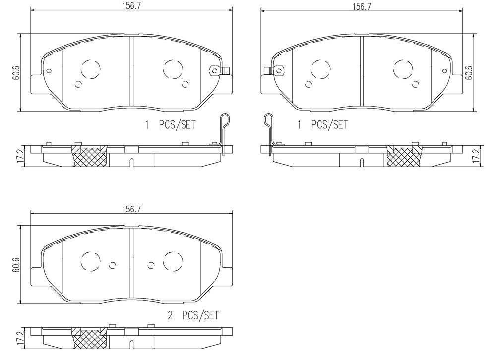 brembo disc brake pad set  frsport p30072n