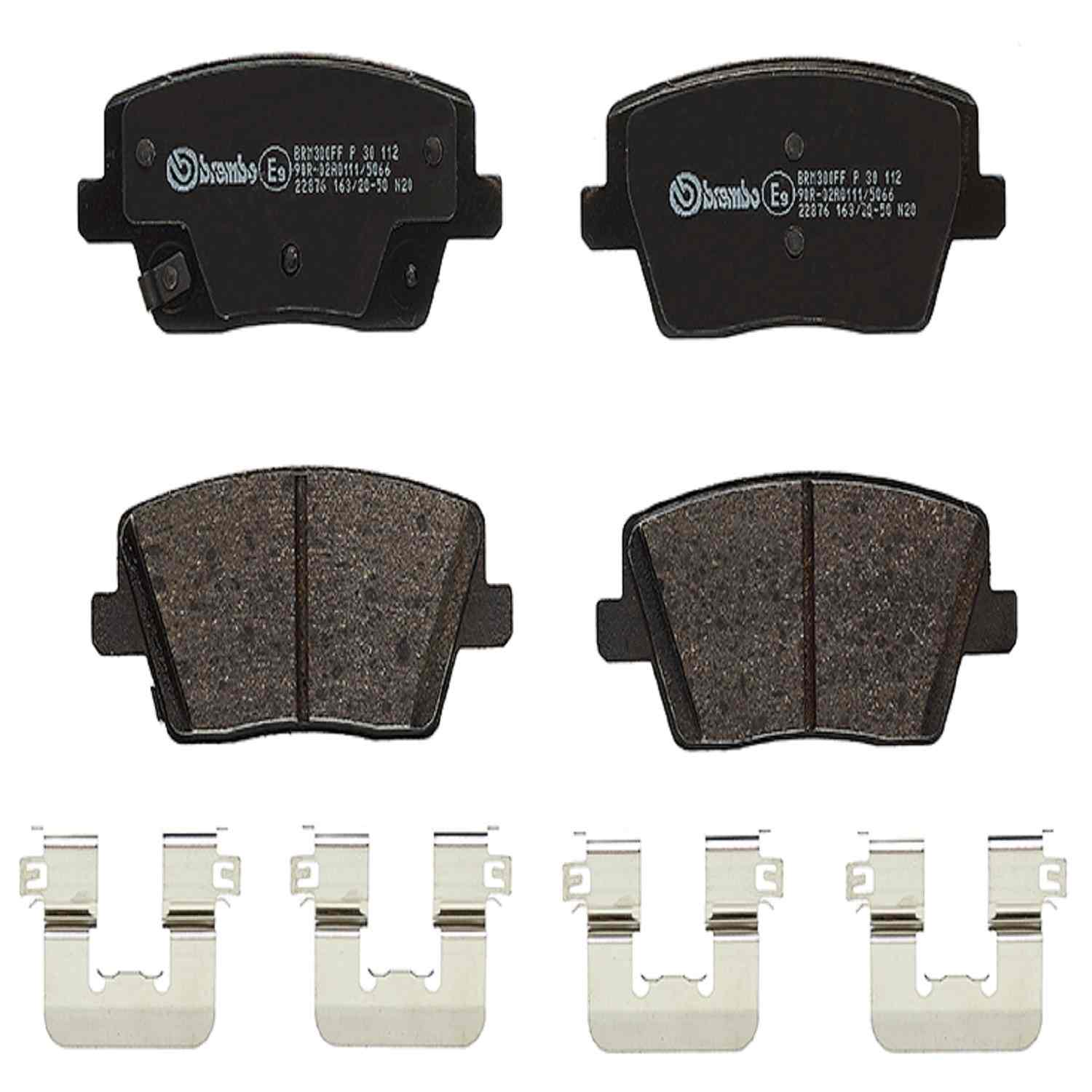 Brembo Disc Brake Pad Set  top view frsport P30112