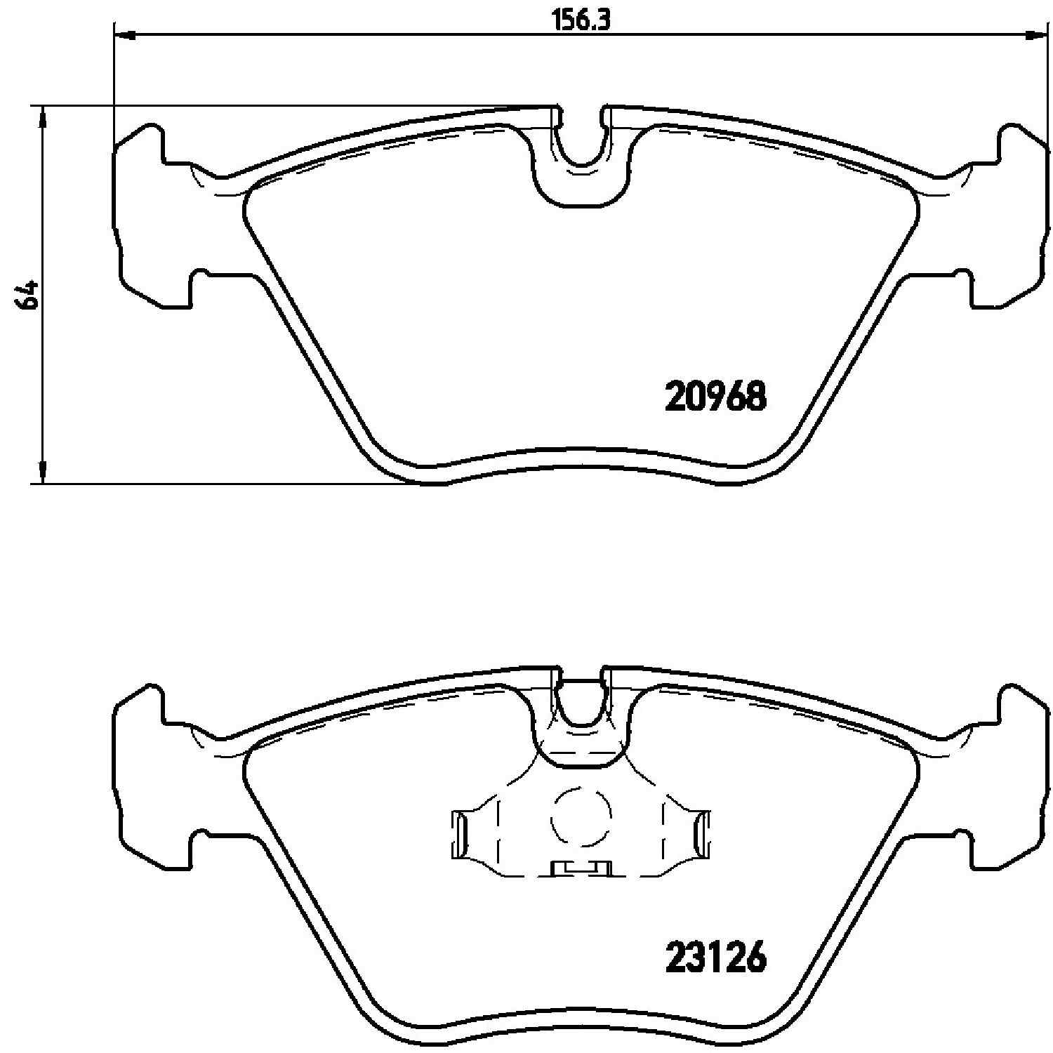 brembo disc brake pad set  frsport p36007