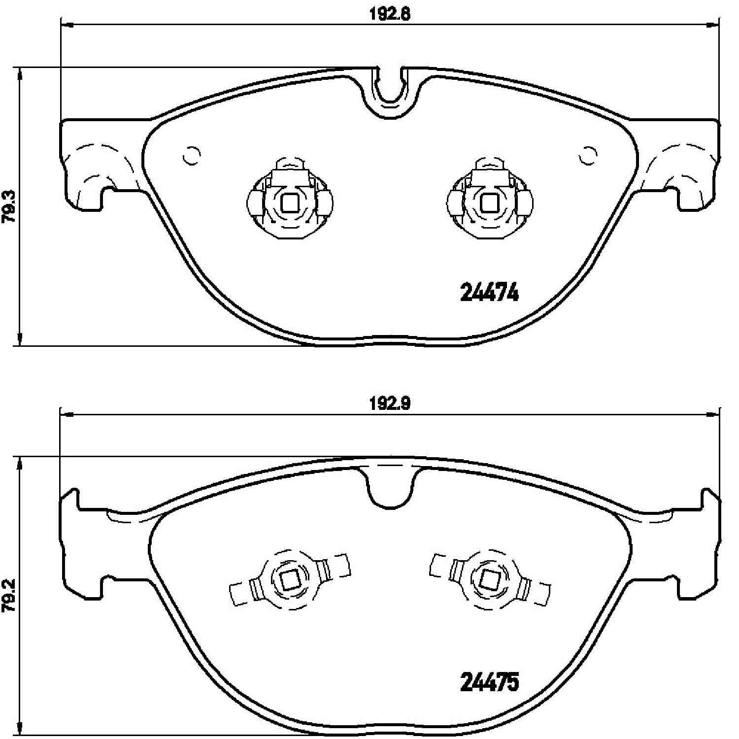 brembo disc brake pad set  frsport p36025