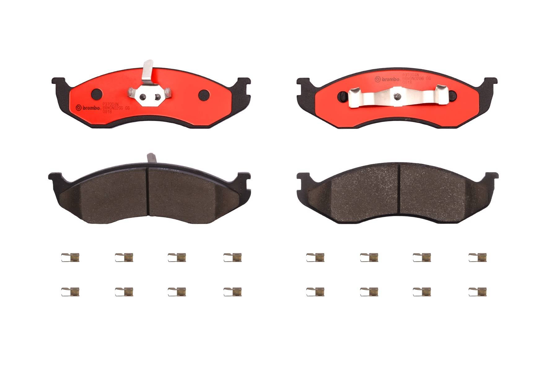 Brembo Disc Brake Pad Set  top view frsport P37004N