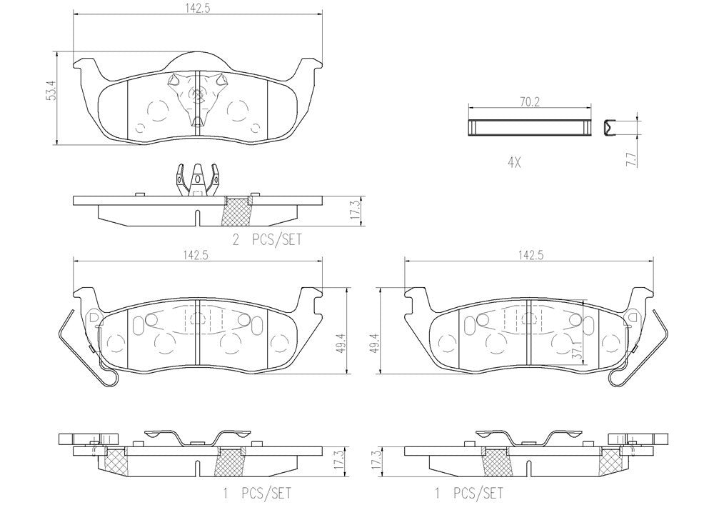 brembo disc brake pad set  frsport p37011n