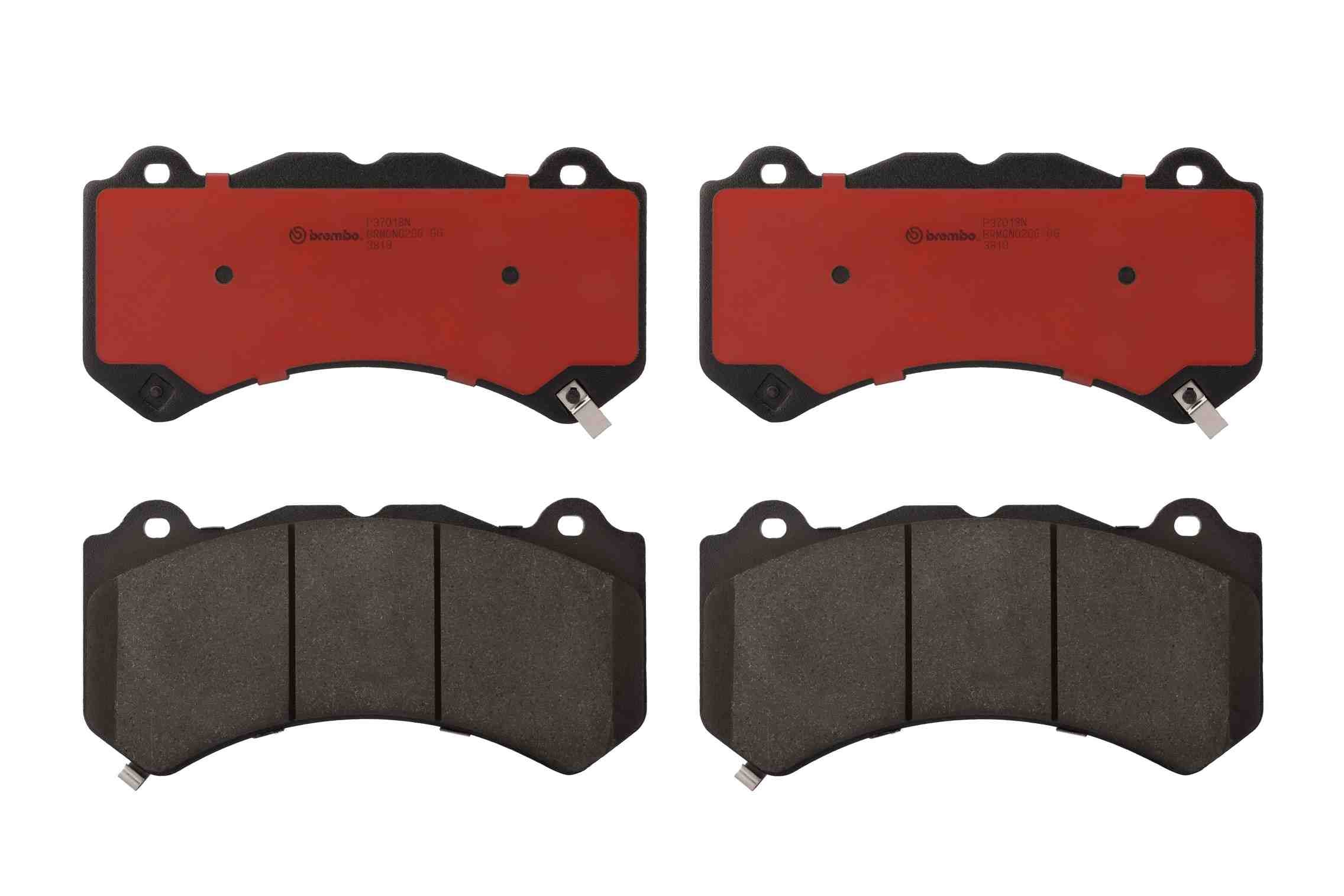 Brembo Disc Brake Pad Set  top view frsport P37018N