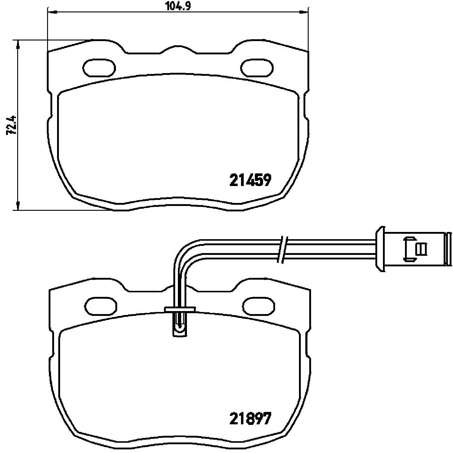 brembo disc brake pad set  frsport p44004