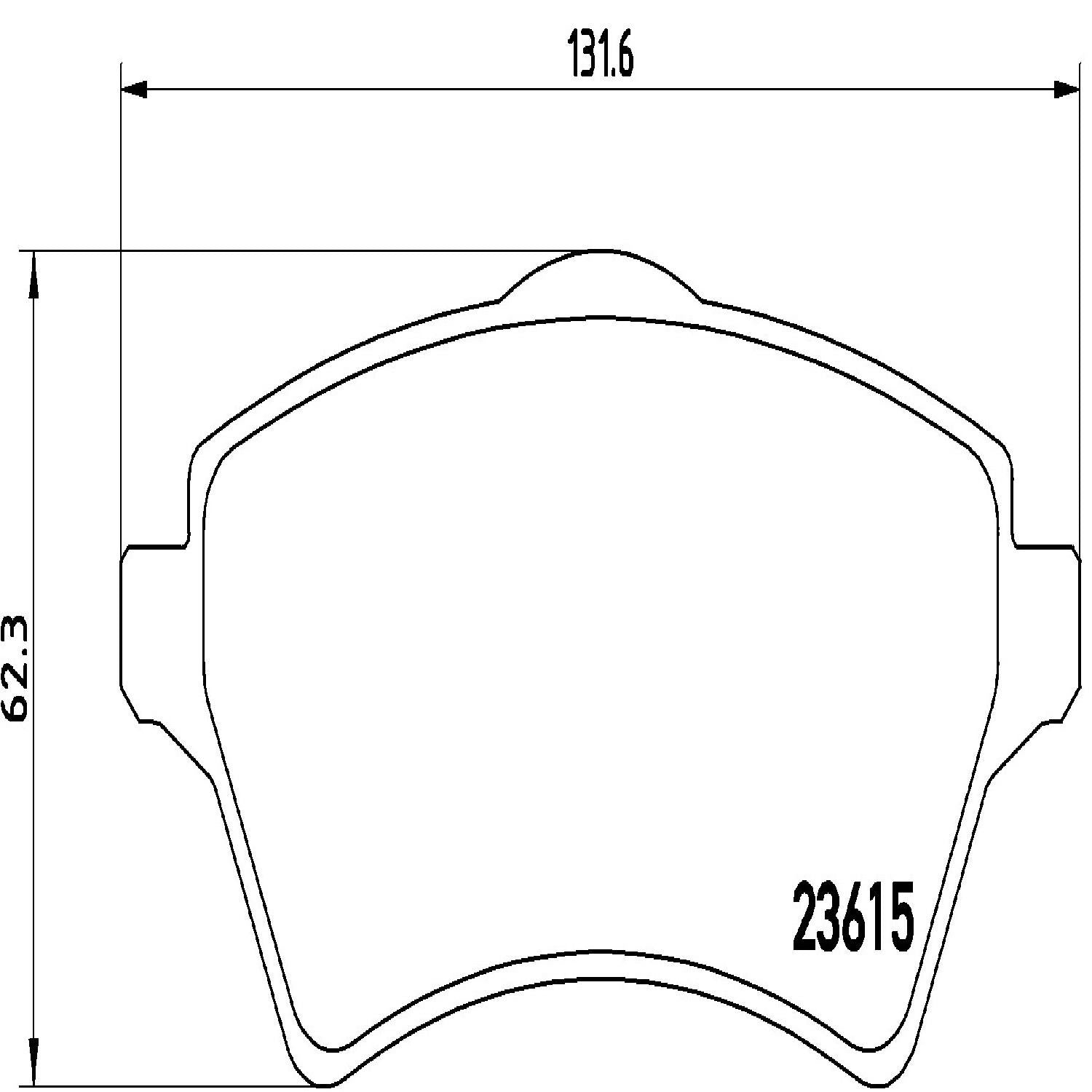 brembo disc brake pad set  frsport p44011