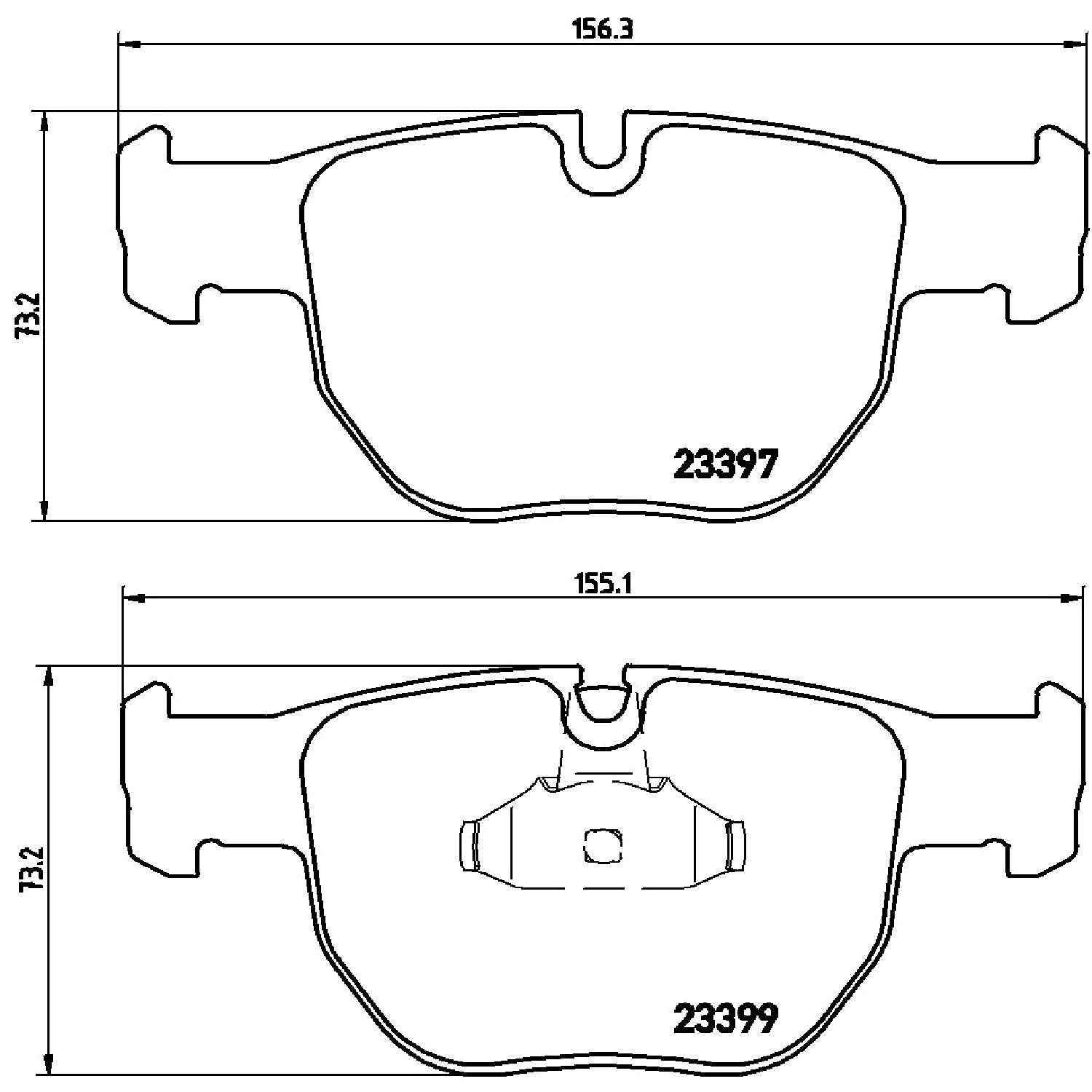 brembo disc brake pad set  frsport p44012