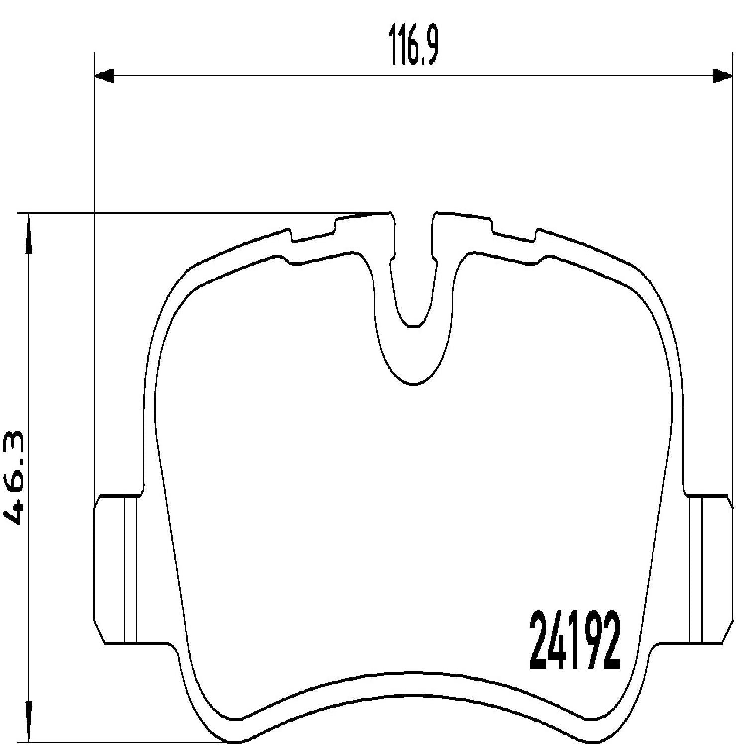 brembo disc brake pad set  frsport p44013